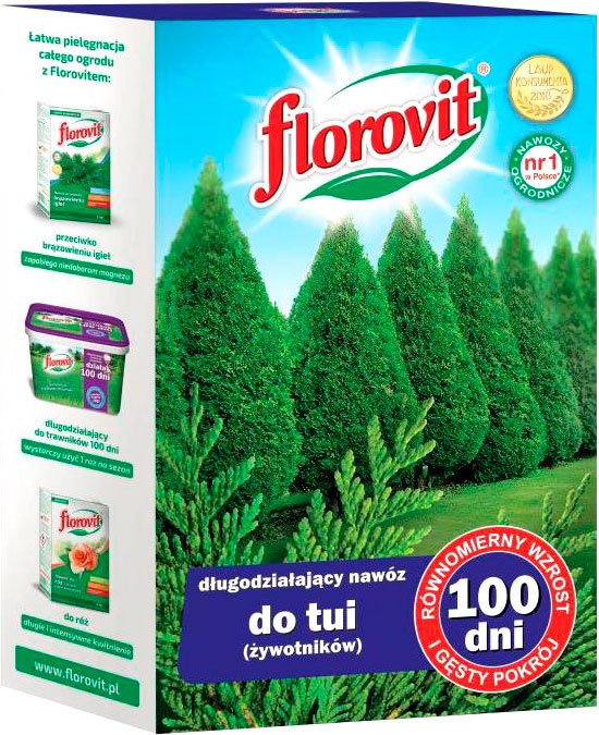 

Удобрение Florovit Для туй 100 дней (1 кг, коробка)