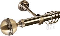 

Карниз для штор АС ФОРОС Grace D25Г + наконечники Таврика (3м, антик)