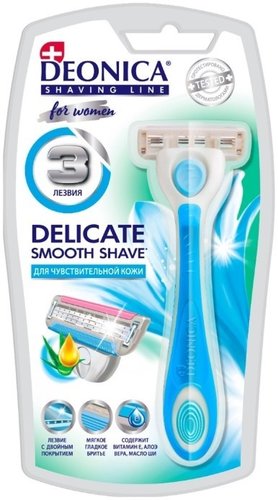 Бритвенный станок Deonica For Women со сменной кассетой (3 лезвия)