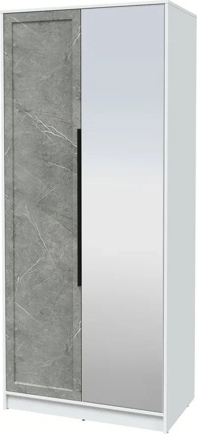 

Шкаф распашной Интерлиния Концепт Тренд КТ-Ш2(з) (белый платинум/керамика)