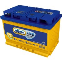 Автомобильный аккумулятор AKOM +EFB 75e (75 А·ч)
