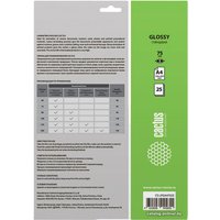 Пленка для ламинирования CACTUS глянцевая A4, 75 мкм, 25 л