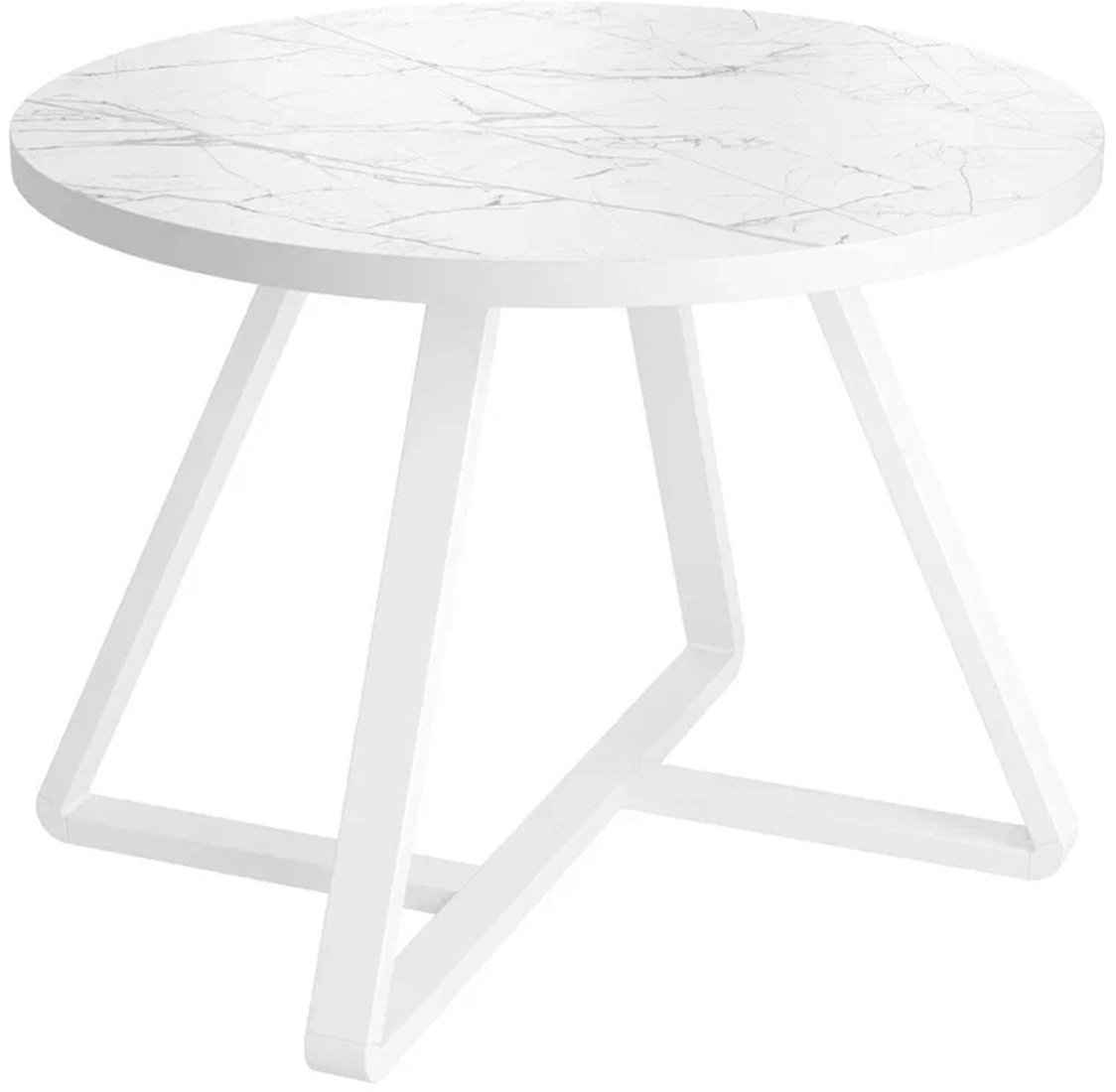 

Кухонный стол Listvig Alen 120-160x75 (ДСП+HPL-Monte Belo/белый)