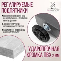 Обеденная группа Millwood Уэльс Л18 120x70х75 (бетон/графит)