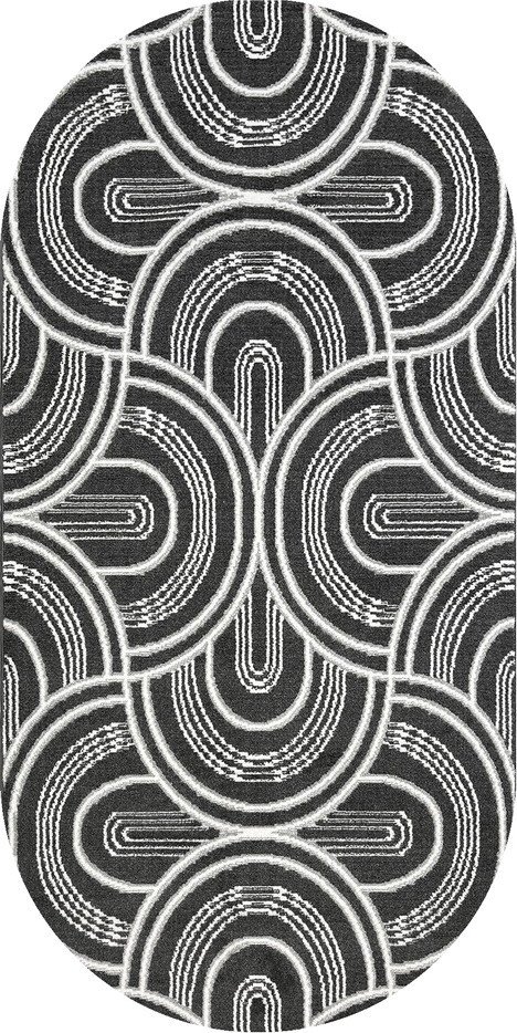 Ковер для жилой комнаты Safyun Bravo SN550-GREY-CREAM-OVAL (1.6x2.3)