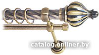 

Карниз для штор Lm Decor Купол 145 2р витой 25/16мм (антик, 3.6м)