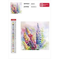Алмазная мозаика  Феникс+ Акварельные люпины 68605