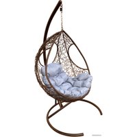 Подвесное кресло M-Group Долька 11150209 (коричневый ротанг/серая подушка)