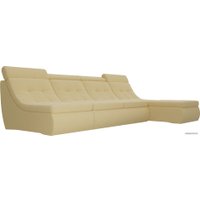 Модульный диван Лига диванов Холидей люкс 105562 (микровельвет, желтый)