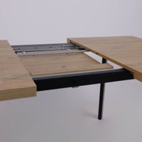 Кухонный стол Listvig Hagen 140 раздвижной, 140-180x85 (дуб вотан/черный)