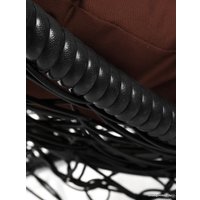 Кресло M-Group Кокос на подставке 11590305 (серый ротанг/коричневая подушка)