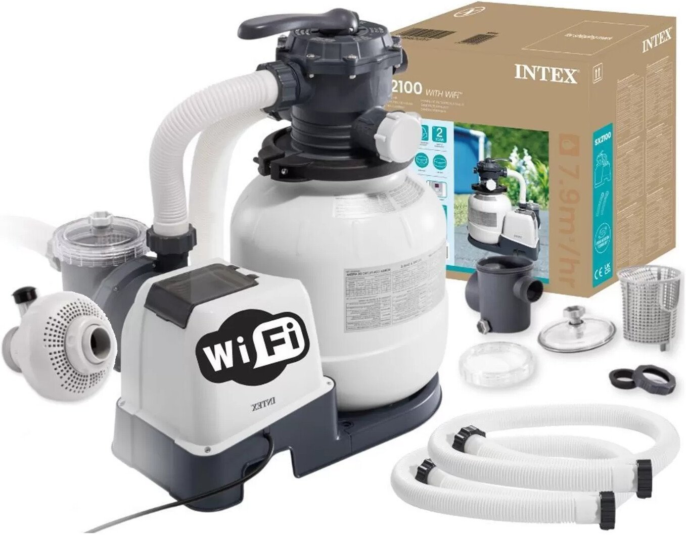 Фильтр-насос песочный Intex SX2100 Plus with WiFi 26656