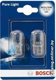 Лампа накаливания Bosch W21/5W Pure Light 2шт 1987301079