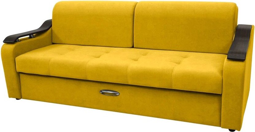 

Диван Сириус Лидер-4 НПБ 225x110 (Eva 18 велюр желтый)