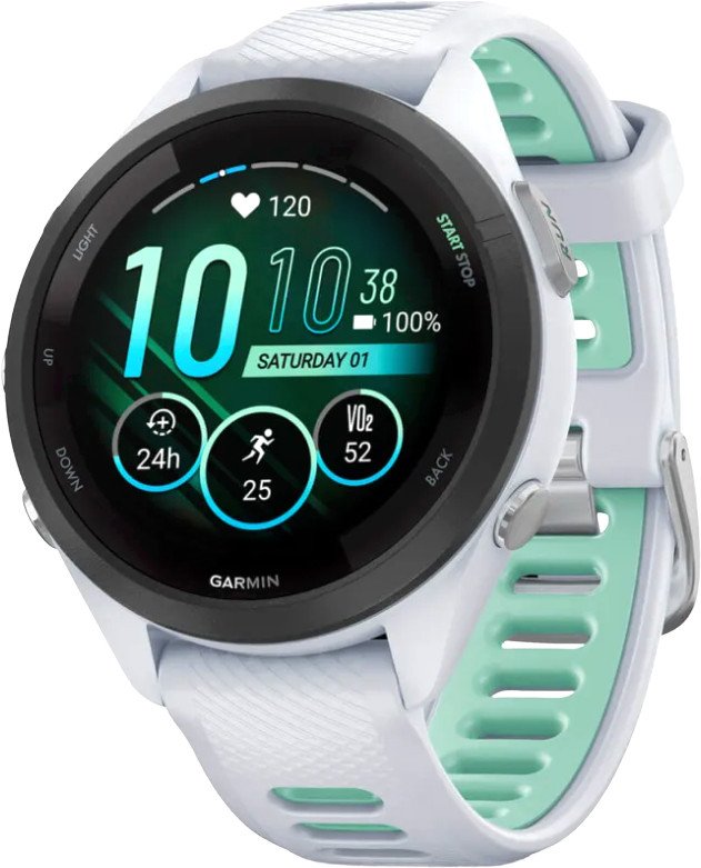 

Умные часы Garmin Forerunner 265S (белый камень/нео-тропик)