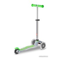 Трехколесный самокат Micro Mini Micro Deluxe Flux LED (неоновый зеленый)