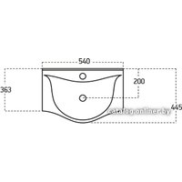 Умывальник Sanovit Albatros 54x44.5 [10055]