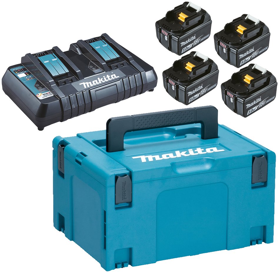 

Аккумулятор с зарядным устройством Makita 197626-8 (18В/4x5 Ah + 18В + кейс)