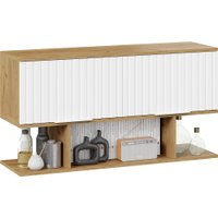 Шкаф распашной Трия Хилтон с полкой 1100 (дуб крафт золотой/белый матовый)