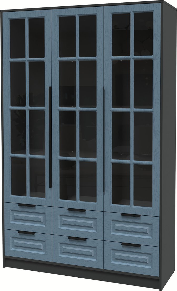 

Шкаф-витрина Интерлиния Концепт КТ-ШВ3 Деко (антрацит/дуб лазурный)