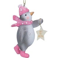 Елочная игрушка Gisela Graham Baby's First Christmas Пингвин со звездой 10625_2