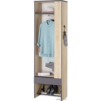 Шкаф распашной Аквилон Эльза №2 с зеркалом (дуб сонома)