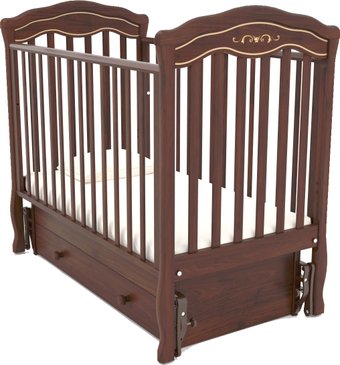 Классическая детская кроватка Гандылян Шарлотта Люкс (орех, маятник)