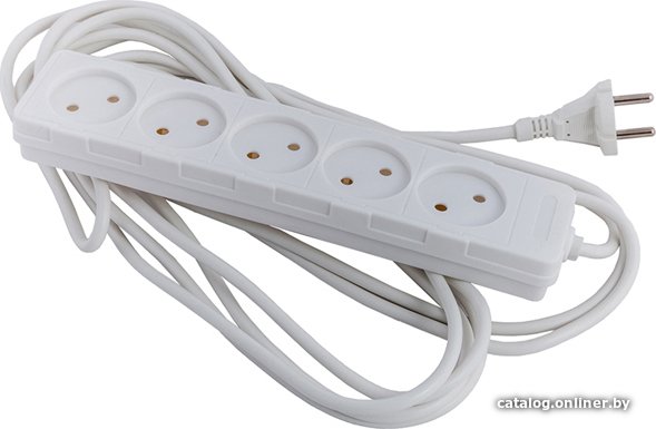Удлинитель Electraline 62009 (5 м, белый)
