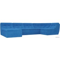 П-образный диван Лига диванов Холидей 101851 (голубой)