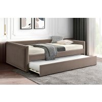 Кровать с выдвижным спальным местом Signal Elmo Velvet Bluvel 40 120x200 (темно-бежевый/черный)