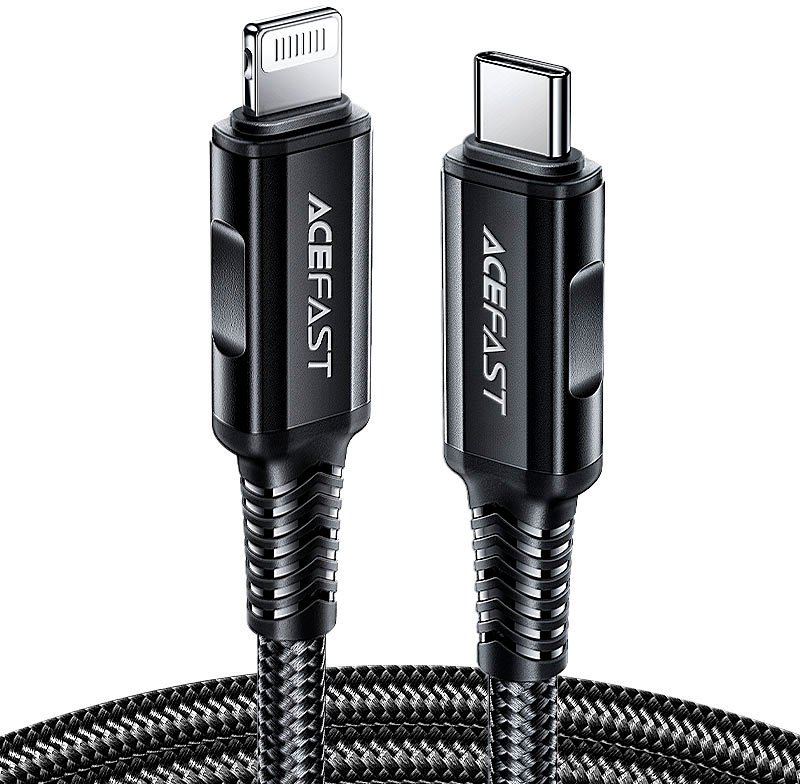 

Кабель AceFast C4-01 USB Type-C - Lightning (1.8 м, черный)