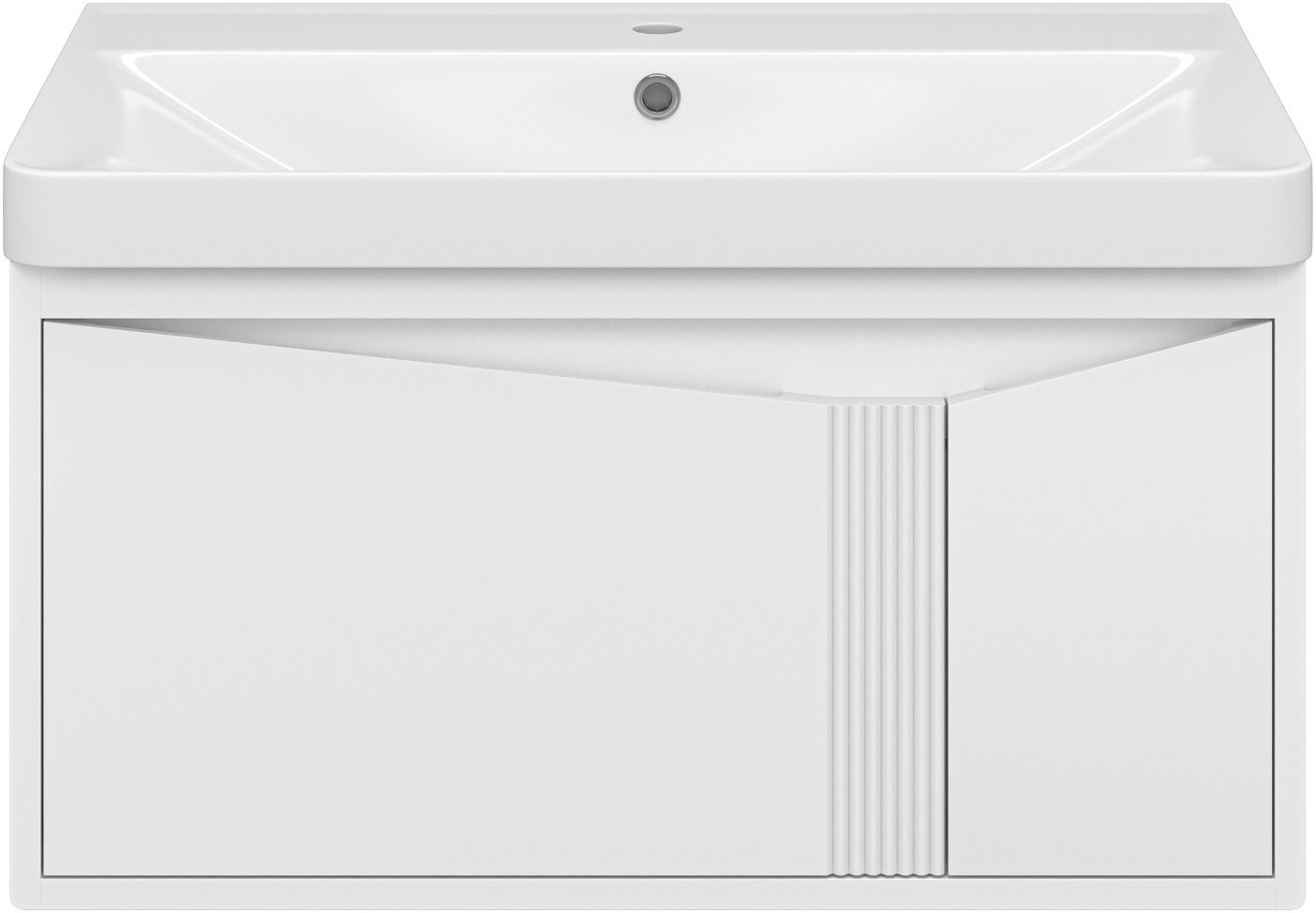 Brevita Тумба с умывальником Cascade 80 CAS-09080-011Я+RCW-141880WH