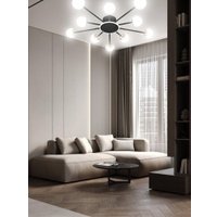 Припотолочная люстра Aitin Pro L73058/10C (черный/хром)