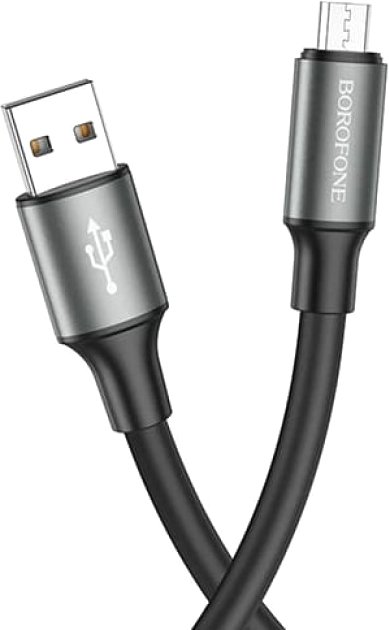

Кабель Borofone BX82 USB Type-A - microUSB (1 м, черный)