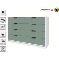 Комод Интерлиния Концепт Лайн КТ-К157 (белый платинум/мята)