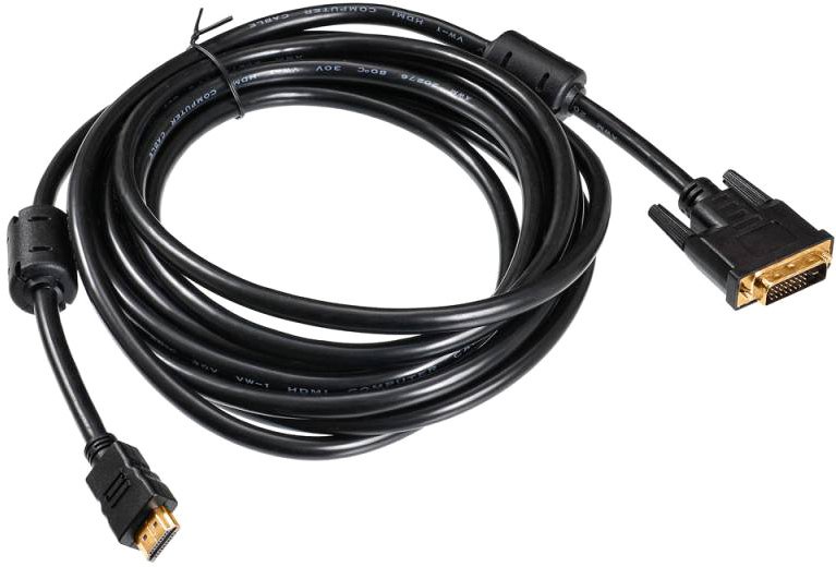 

Кабель Buro HDMI-19M-DVI-D-5M