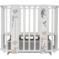 Классическая детская кроватка Indigo Green Line 5 в 1 поперечный маятник (бамбук)