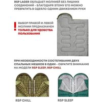 Спальный мешок RSP Outdoors Lager 350 L (зеленый, 220x75см, молния слева)