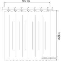 Шторка-занавеска для ванны IDDIS D15P218i11