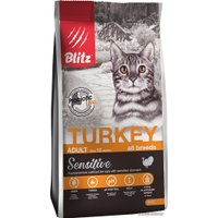 Сухой корм для кошек Blitz Sensitive Turkey Adult All Breeds (с индейкой) 400 г