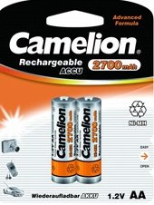 

Аккумулятор Camelion AA 2700mAh 2 шт. NH-AA2700BP2