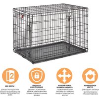 Клетка Midwest Life Stages для собак 2 двери 1642DD (109x73x77см, черный)