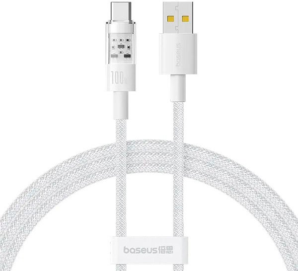 

Кабель Baseus Gem Fast-Charging USB Type-A - USB Type-C (1 м, белый)