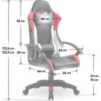 Игровое (геймерское) кресло byRoom Game Nerf GF-8066-BRW (черный/красный/белый) в Лиде