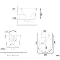 Унитаз подвесной Roxen Simple Compact 530120-01 Rimless Soft Close