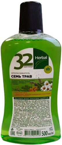 Ополаскиватель для полости рта Modum 32 Жемчужины Herbal Семь трав 500 мл