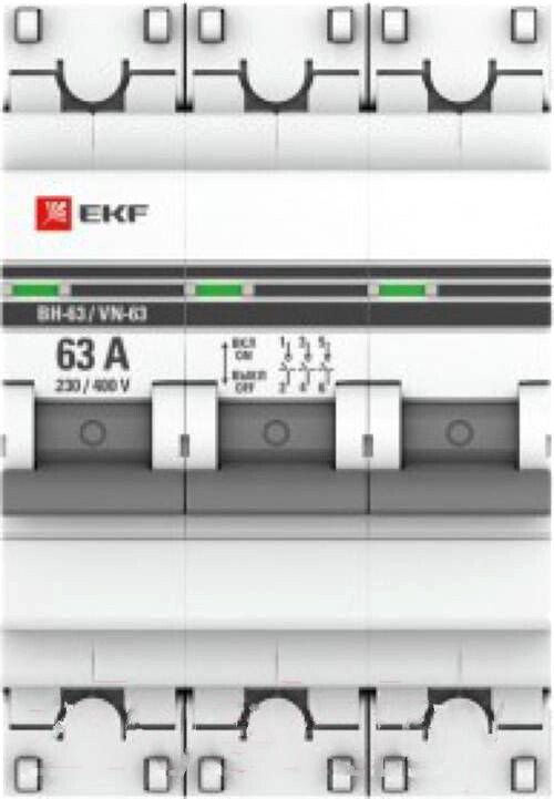 

Выключатель нагрузки EKF PROxima ВН-63 3п 25А SL63-3-25-pro
