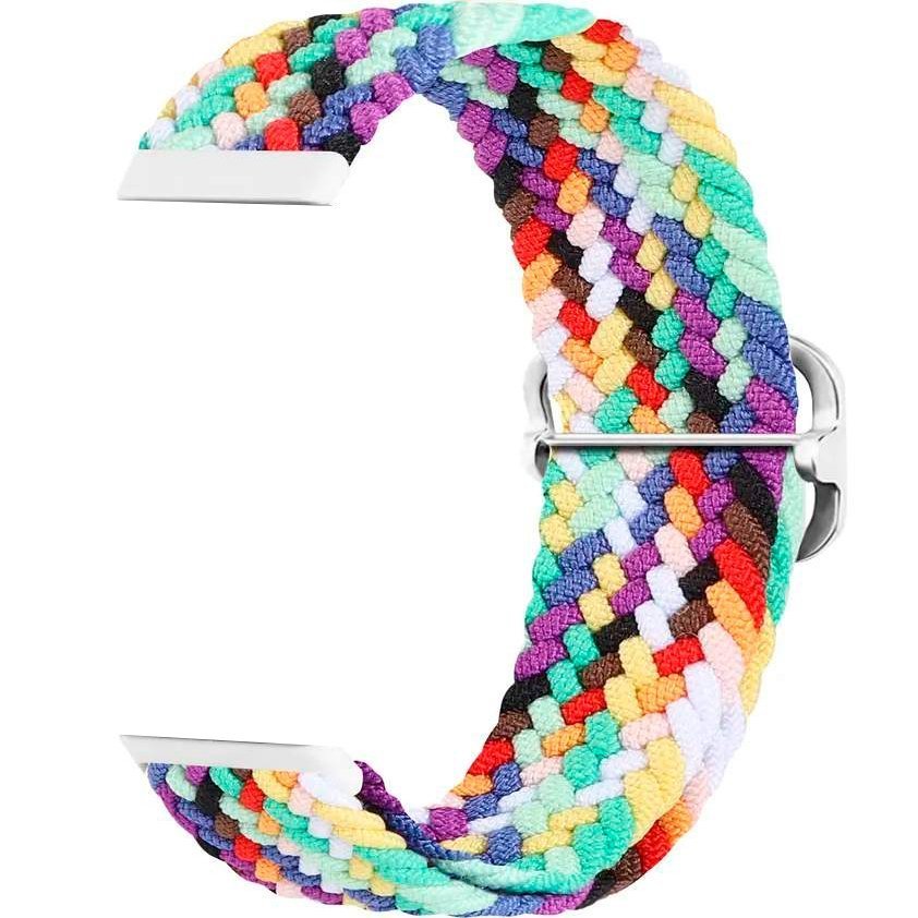 

Ремешок Rumi Wick из плетеного нейлона для Huawei Band 7 (радужный микс)