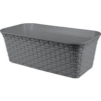 Вазон Violet Ротанг с дренажем 354018 (серый)