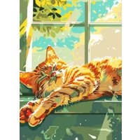Картина по номерам PaintLine Спящий кот PL-00324